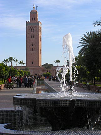 Koutoubia Minaret + Fountain
