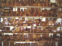 wall of boxes