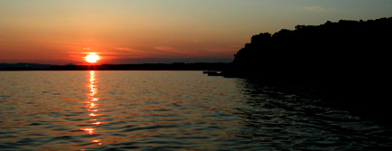 sunset on the dalmation coast