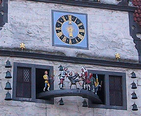 clock and figures