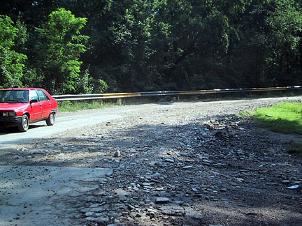 bad road near buzau