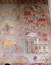 mural right deir el bahir * The mural on the right side of the temple which depicts Hatshepsut's divine parentage. * 304 x 385 * (46KB)