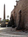 luxor temple obelisk * The front entry of Luxor Temple with the obelisk in the background. * 324 x 432 * (44KB)