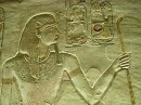 wall r IX * Wall carving of the pharoah and his cartouch.  Ramses IX tomb. * 432 x 324 * (49KB)