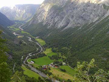 valley below