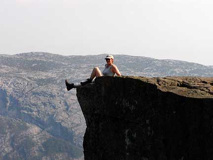 verna on preikestolen close