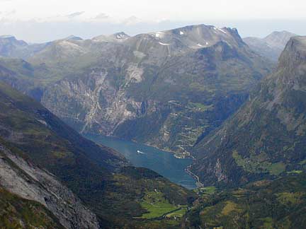 view of trollstigen from top
