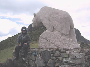 verna with bear at pass