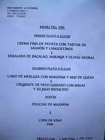 toledo menu del dia