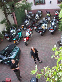 bikes in courtyard