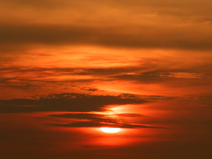 sunset at sea