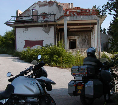 shot up house with bikes