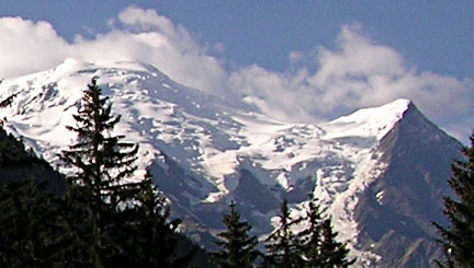 mont blanc in morning light