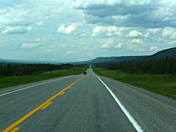 North toward Fort Nelson