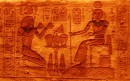 offerings kings abu simbel * Relief in the king's temple showing the pharoah making offerings to a god. * 432 x 270 * (59KB)