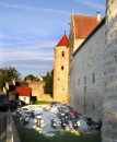 bikes morning * All the bikes sitting along side the castle in the morning light. * 358 x 432 * (55KB)