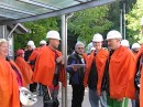 caped crusaders * Part of the group as they prepare to enter the mine with their hats and capes.  Lots of Batman jokes going around. * 432 x 323 * (65KB)