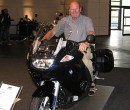 jim on k1200gt * Jim trying out one of the K 1200 GT's for riding position. * 396 x 337 * (52KB)