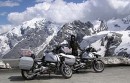 jim w  bikes passo del stevio north2 * Jim with the bikes on the north side of Stelvio, before we headed down.  Looks cold, doesn't it? * 432 x 279 * (55KB)