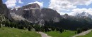 passo di sella panorama * A magnificent view of the Groupo di Sella at the Passo di Sella. * 720 x 295 * (61KB)