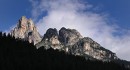 mountain peaks from pozza di fassa * Mountain peaks visible from Pozza di Fassa where we stayed for a couple of days while we toured the Dolomites. * 432 x 234 * (36KB)