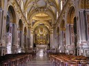 Basilica Monte Cassino * The interior of the basilica at Monte Cassino, which was totally destroyed in less than 3 hours and later rebuilt from the original plans. * 432 x 323 * (71KB)