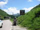 jim at passo campolongo * Jim stopped by the marker for Passo Camplongo.  The pass is at 1875 meters (6152 feet).