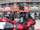 lars bike at stelvio * Lars' bike as it sits with many others atop the famous Passo deelo Stelvio, Italy.