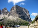 mountain at passo Gardena * Beautiful hunk of rock atop the Passo Gardena in the Dolomites.