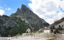 passo falzarego * The summit of Passo Fallzarego in the Dolomites.