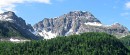 view from passo san pelligrino 2 * View of the rocky crags rising above the Passo San Pellegrino in the Italian Alps.