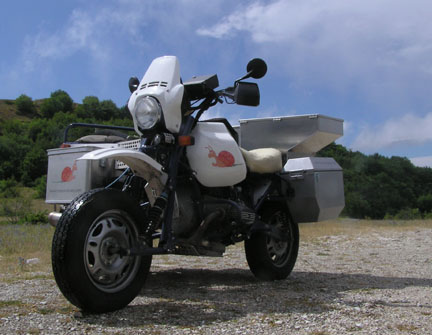 Bike on hilltop