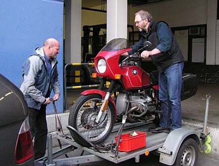 Tying onto Trailer